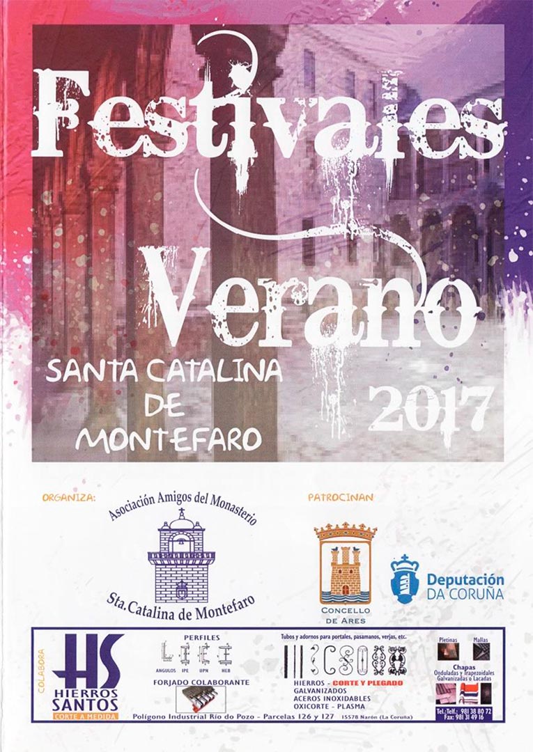 Díptico de festivales de verano.