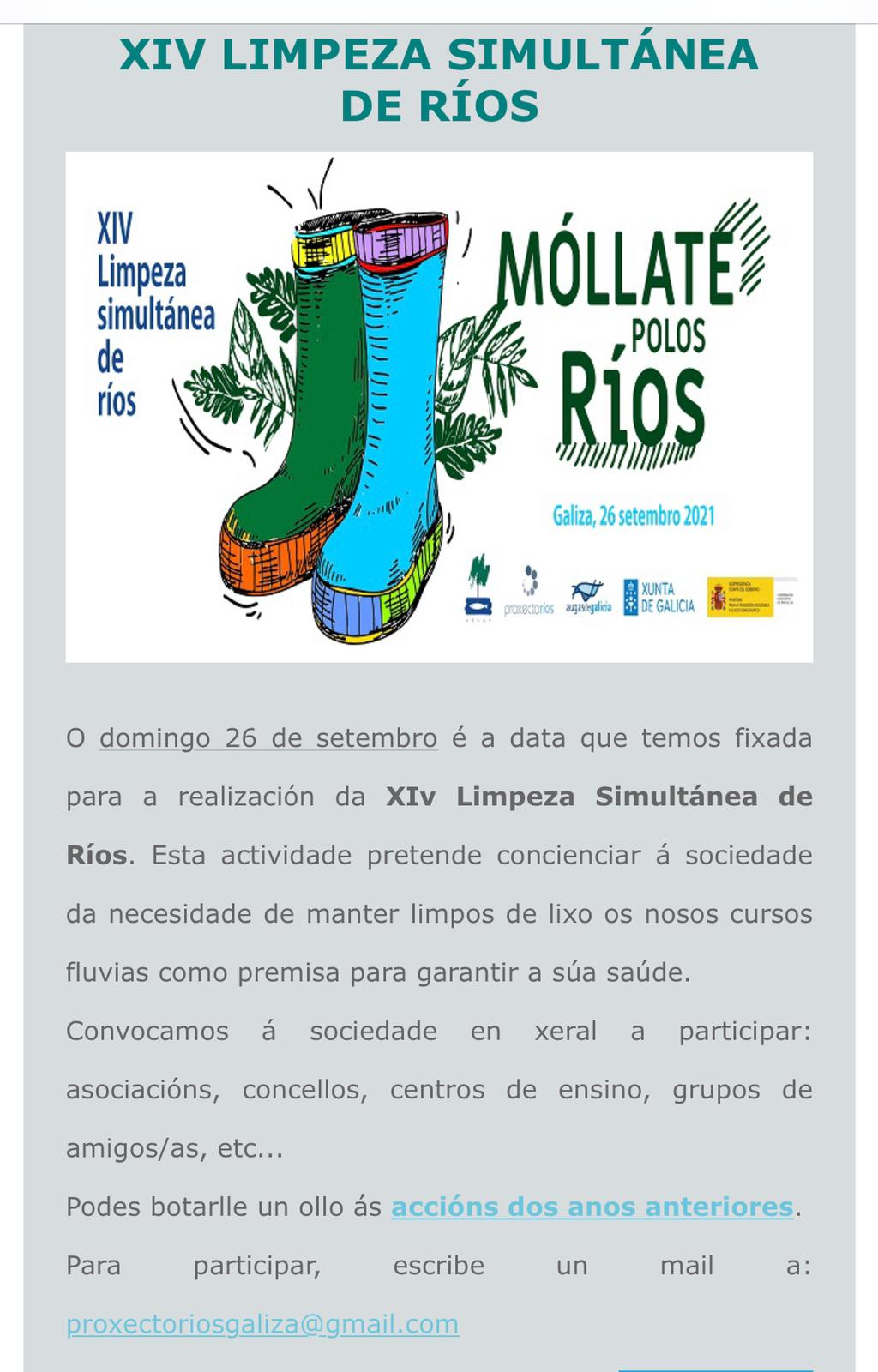 XIV Limpeza simultánea de ríos.